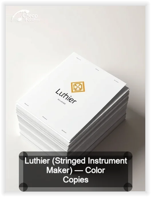Luthier Stringed Instrument Maker business card design sample