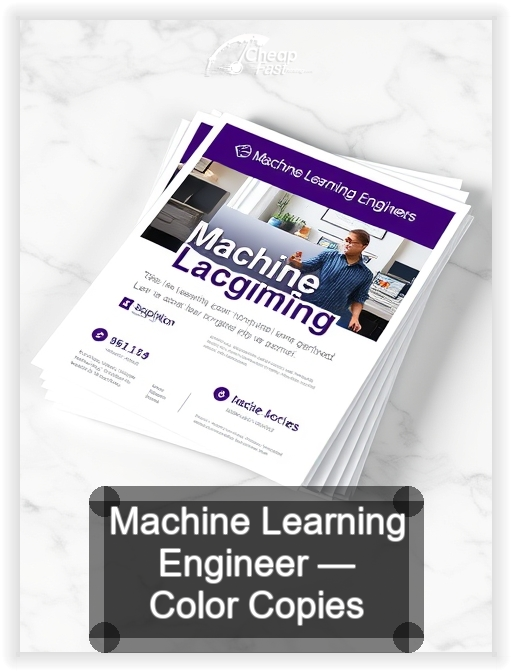Machine Learning Engineer business card design sample