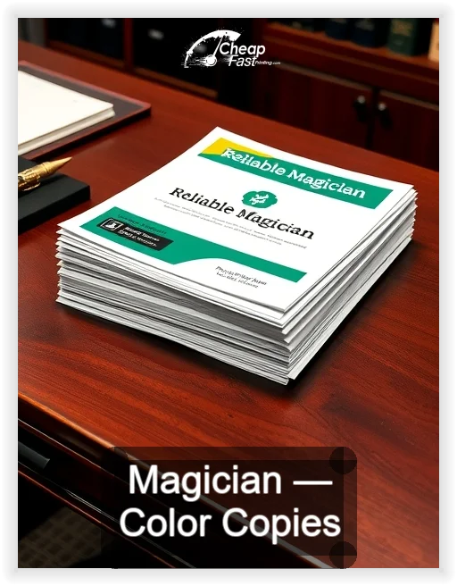 Magician business card design sample