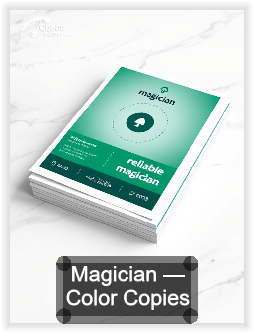 Magician business card design sample
