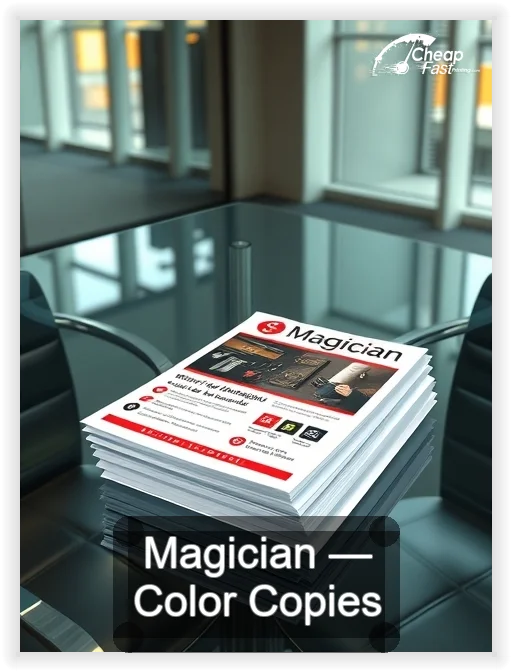 Magician business card design sample