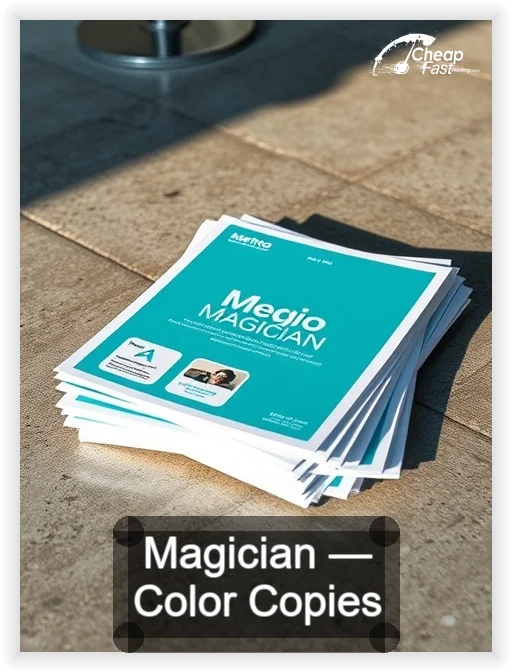Magician business card design sample