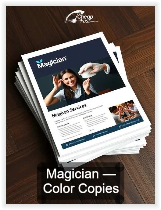 Magician business card design sample