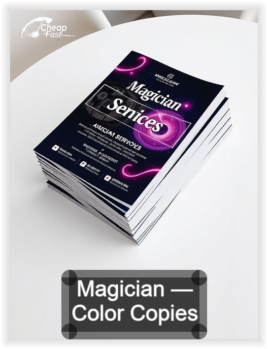 Magician business card design sample