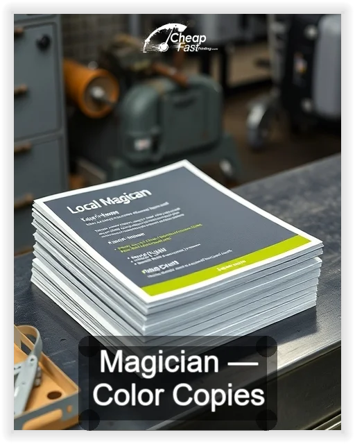 Magician business card design sample