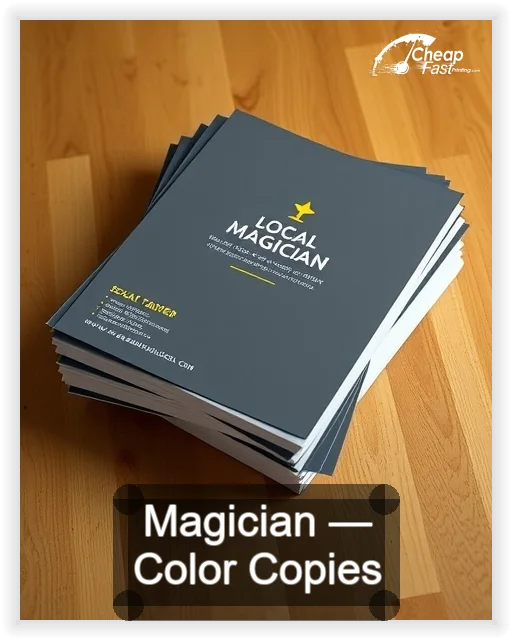 Magician business card design sample