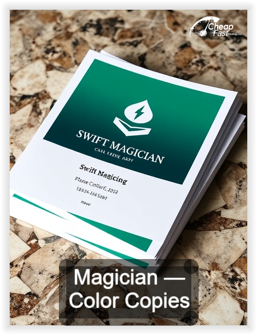 Magician business card design sample