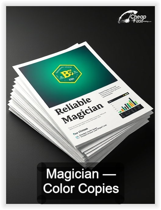 Magician business card design sample
