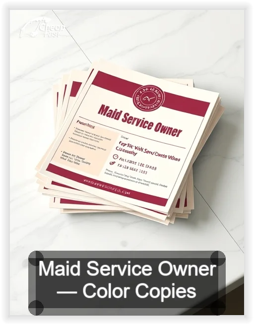 Maid Service Owner business card design sample