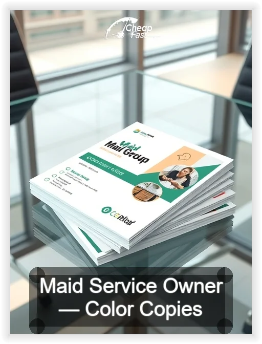 Maid Service Owner business card design sample