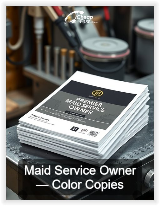 Maid Service Owner business card design sample