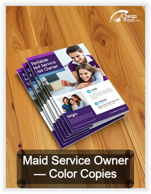 Maid Service Owner business card design sample