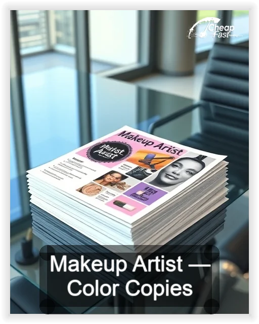 Makeup Artist business card design sample