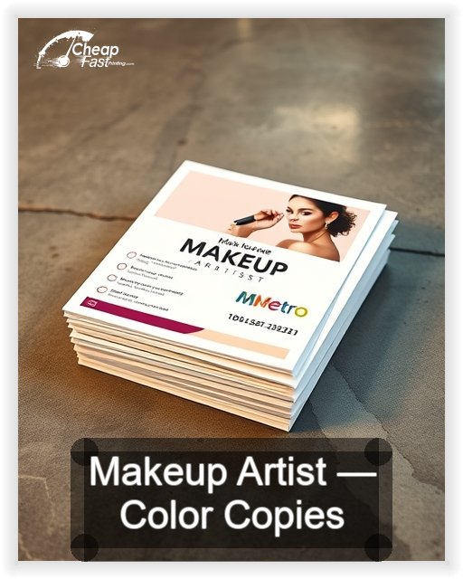 Makeup Artist business card design sample