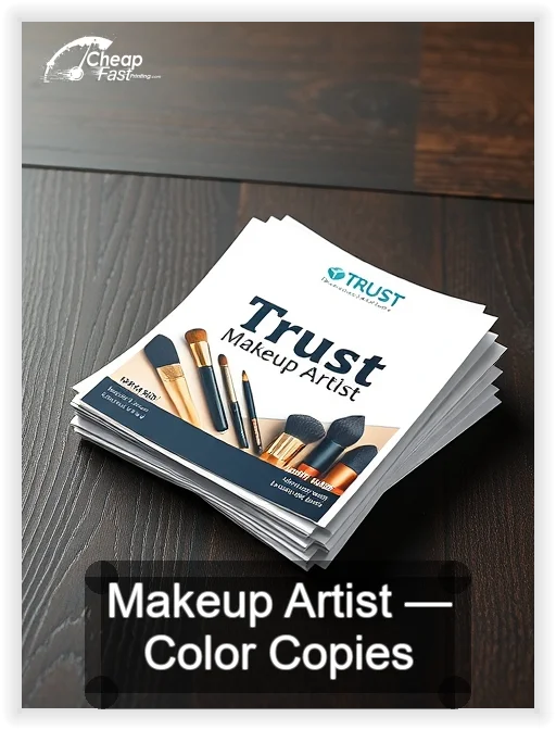 Makeup Artist business card design sample