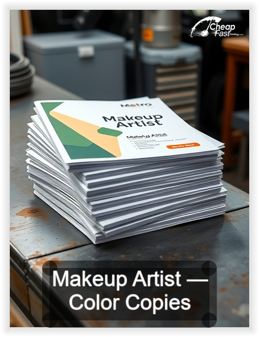 Makeup Artist business card design sample