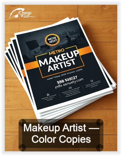 Makeup Artist business card design sample