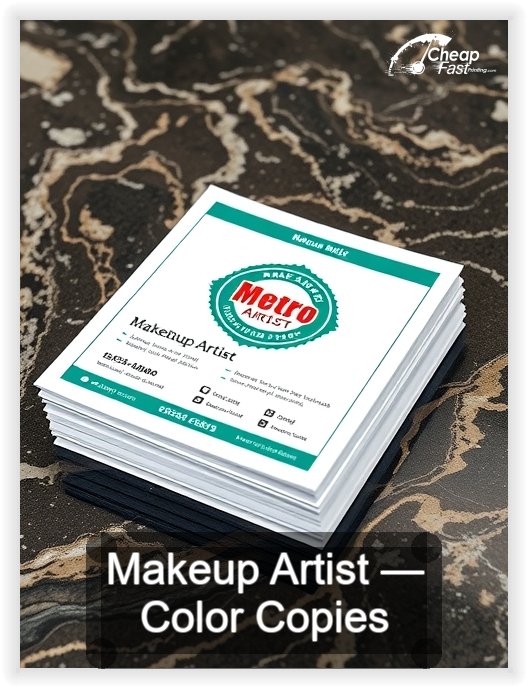 Makeup Artist business card design sample