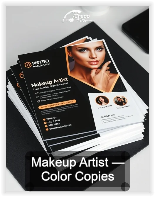Makeup Artist business card design sample