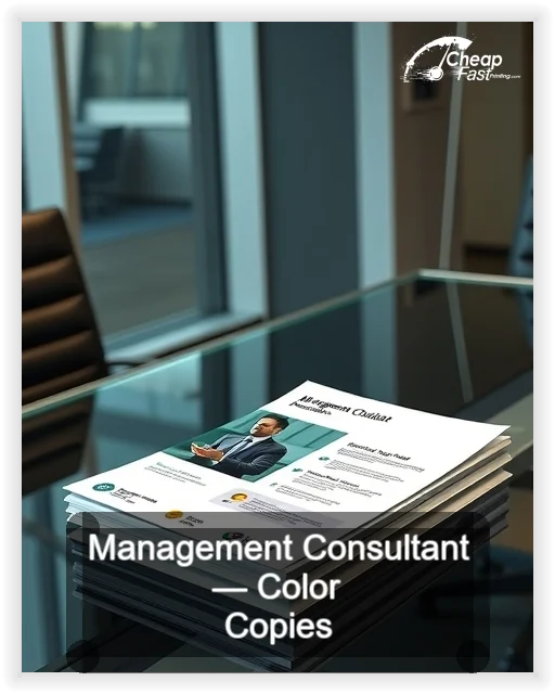 Management Consultant business card design sample