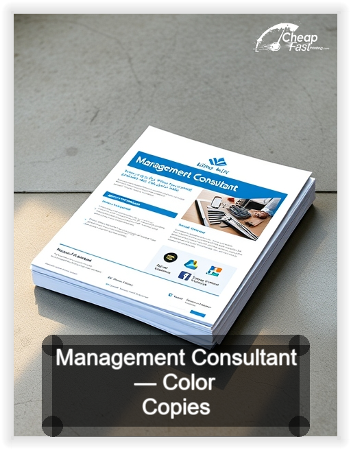 Management Consultant business card design sample