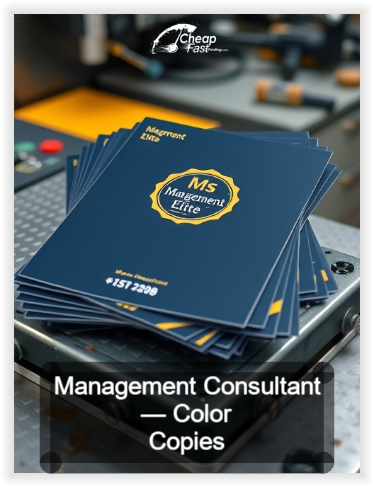 Management Consultant business card design sample