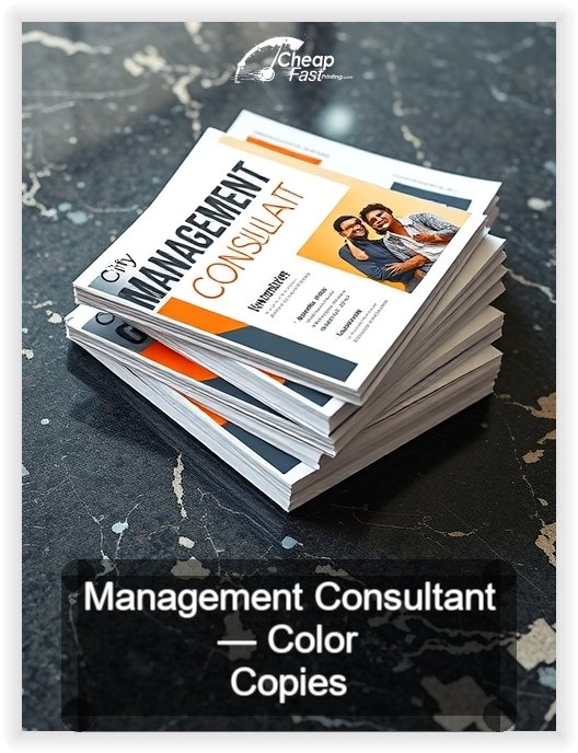 Management Consultant business card design sample