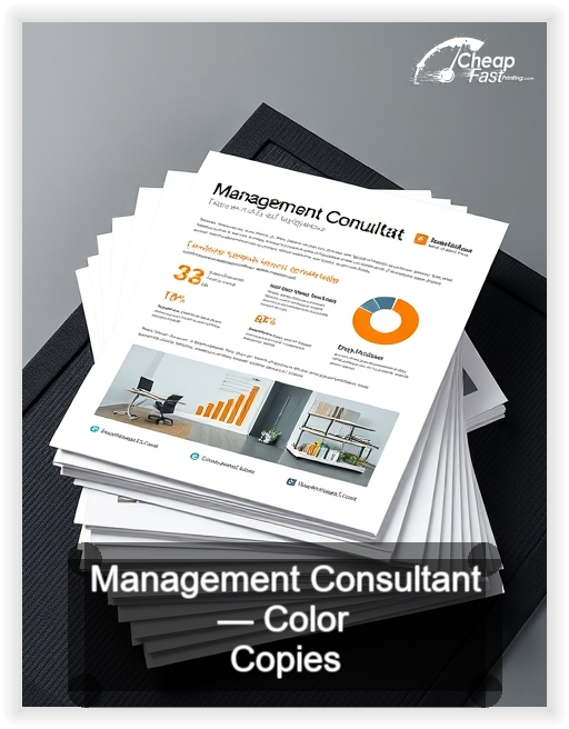 Management Consultant business card design sample
