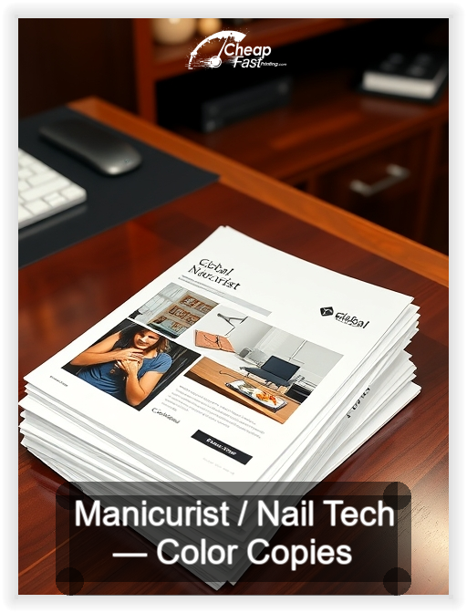 Manicurist Nail Tech business card design sample