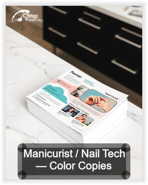 Manicurist Nail Tech business card design sample