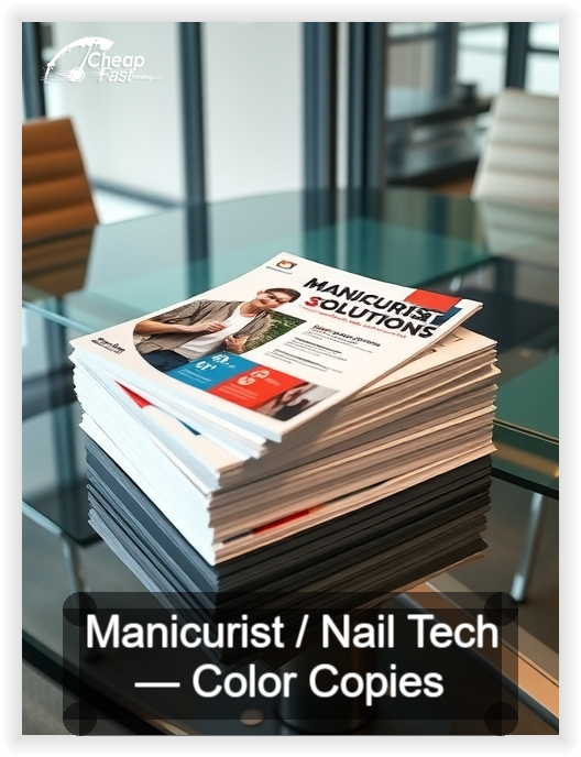 Manicurist Nail Tech business card design sample