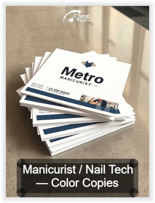 Manicurist Nail Tech business card design sample