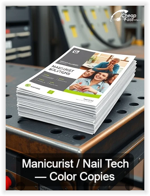 Manicurist Nail Tech business card design sample