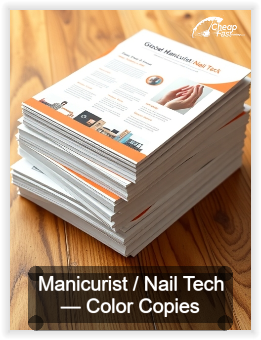 Manicurist Nail Tech business card design sample