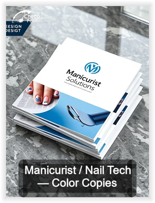 Manicurist Nail Tech business card design sample