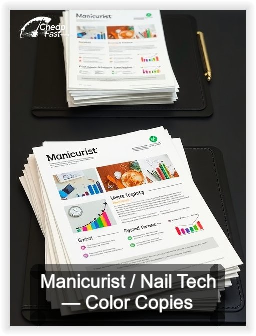 Manicurist Nail Tech business card design sample