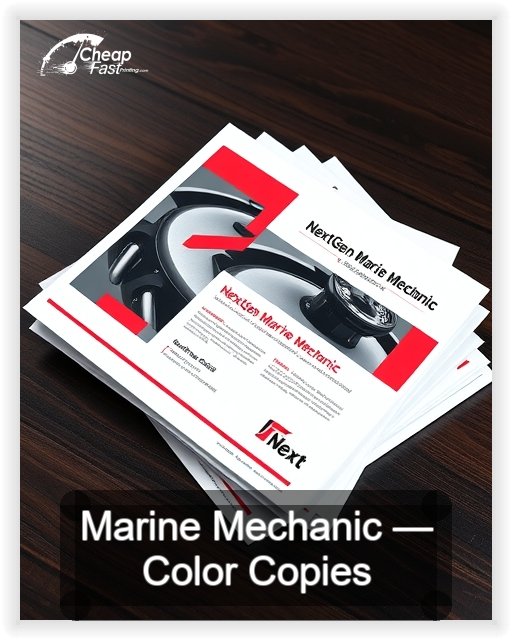 Marine Mechanic business card design sample