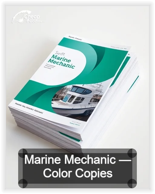 Marine Mechanic business card design sample