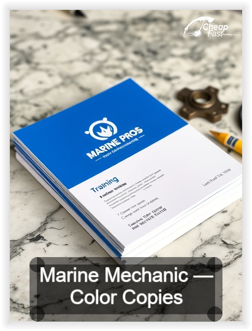 Marine Mechanic business card design sample