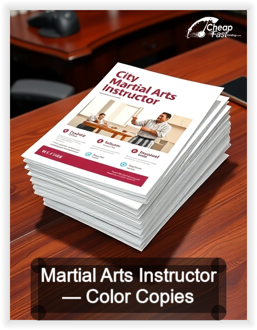 Martial Arts Instructor business card design sample