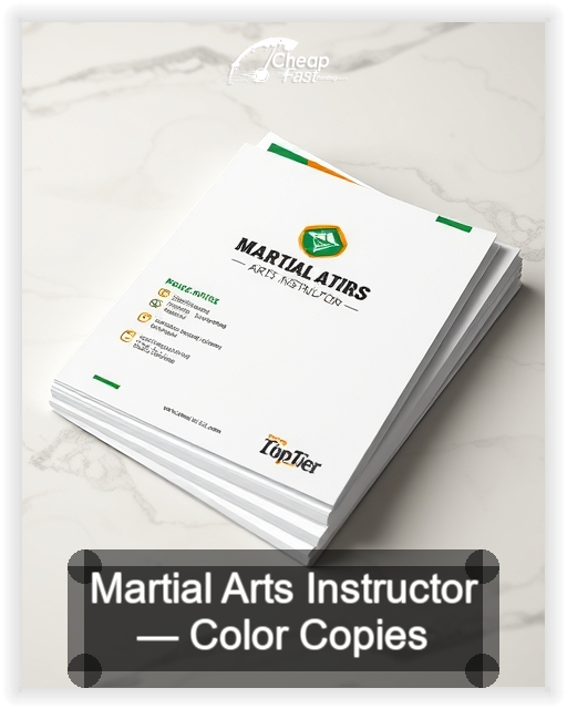 Martial Arts Instructor business card design sample