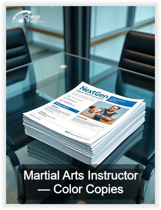 Martial Arts Instructor business card design sample