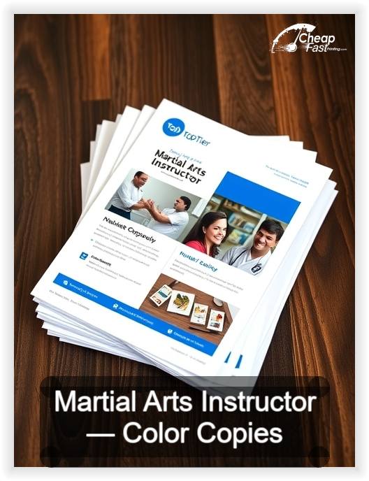 Martial Arts Instructor business card design sample