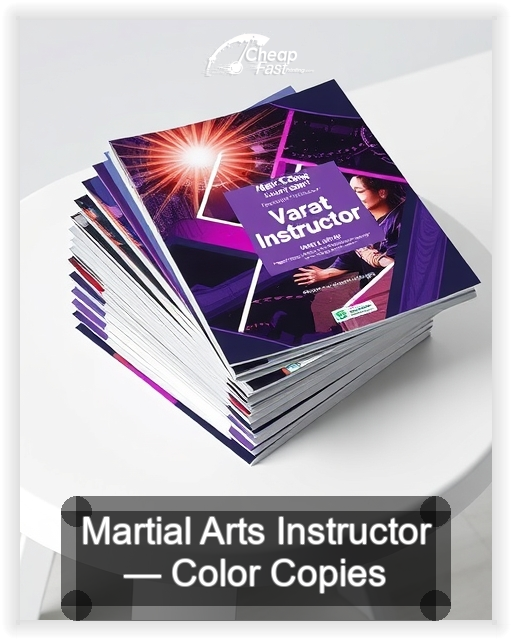 Martial Arts Instructor business card design sample