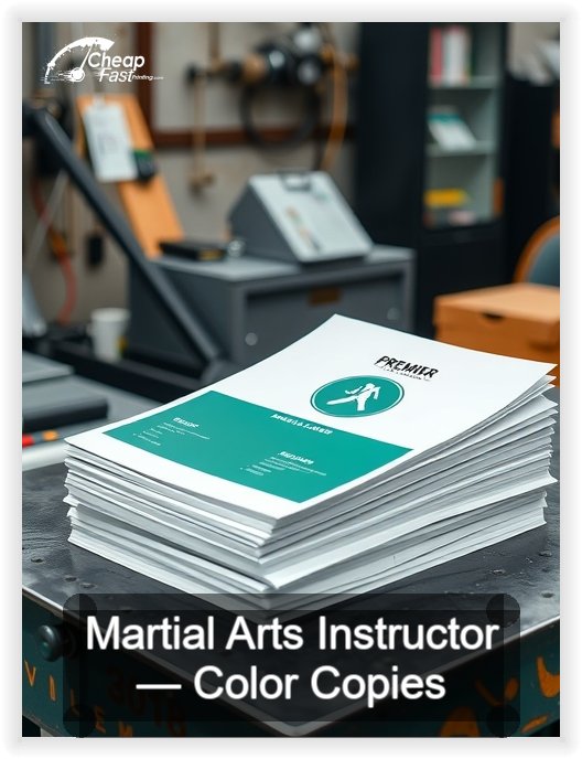 Martial Arts Instructor business card design sample