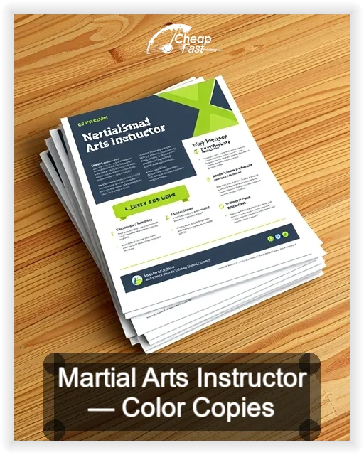 Martial Arts Instructor business card design sample