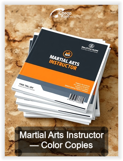 Martial Arts Instructor business card design sample