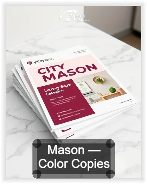 Mason business card design sample