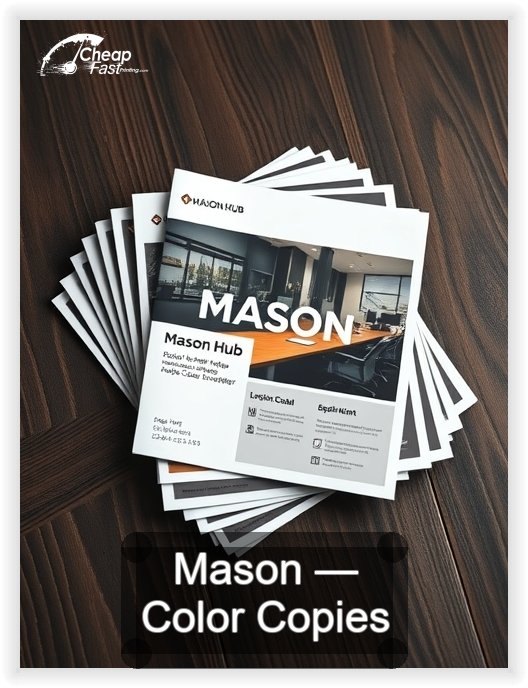Mason business card design sample