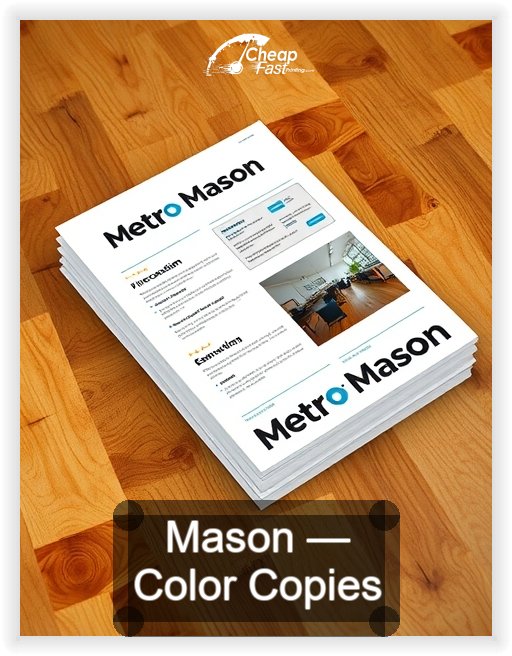 Mason business card design sample